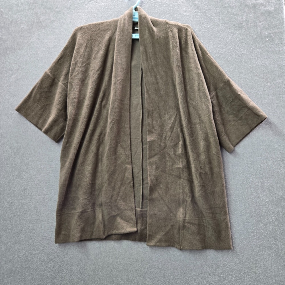 VINTAGE Bryn Walker Women Sweater Large Brown Cardigan Open Front Made In USA